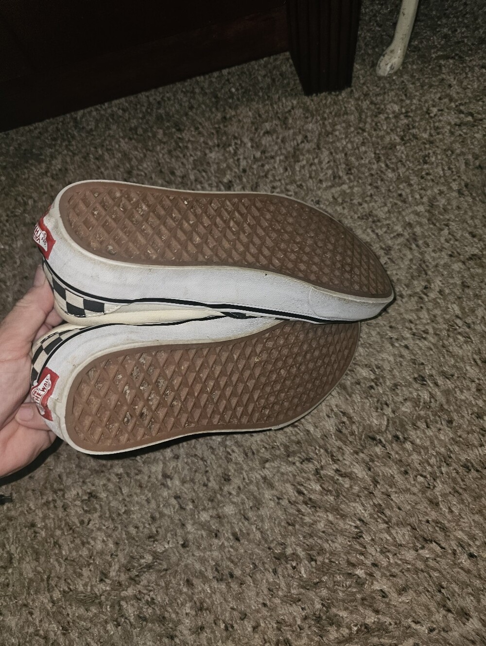 Vans Checkerboard Slip-On Sneakers in Black and White - Picture 8 of 8